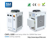 S&A chiller CWFL-1000 for cooling 1000W fiber laser cutting & engravin